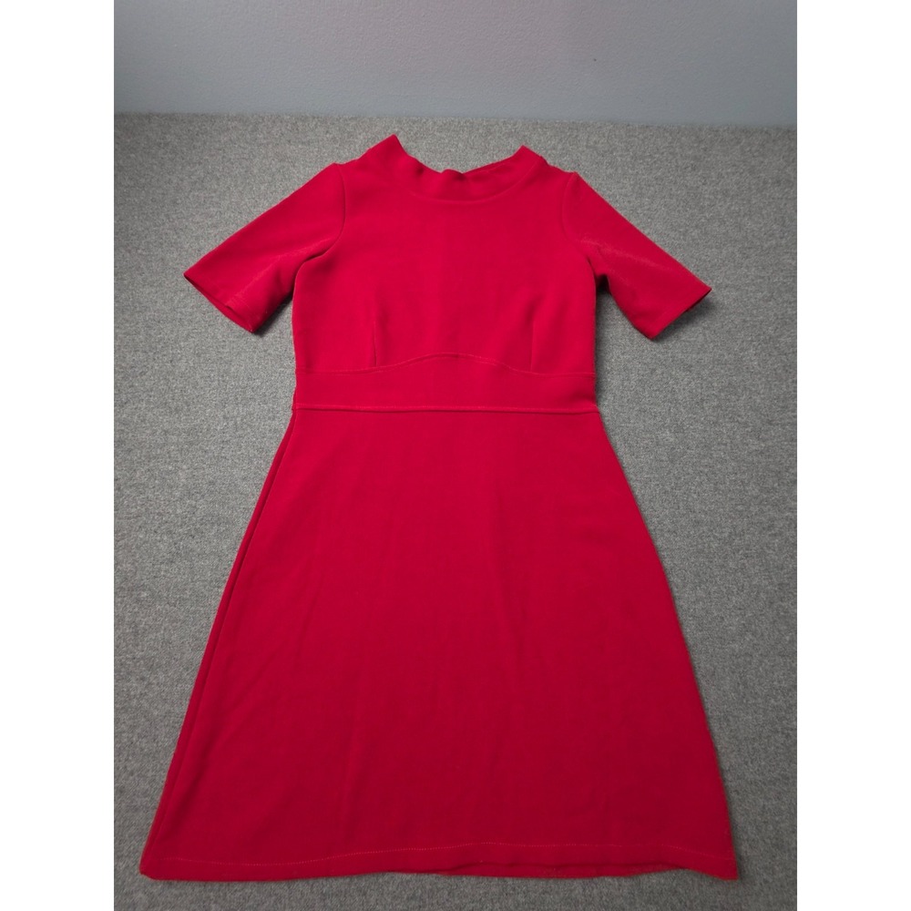 Marisa & Marie Midi Sheath Dress Womens XL Red Mock Neck Stretch NWT Italy